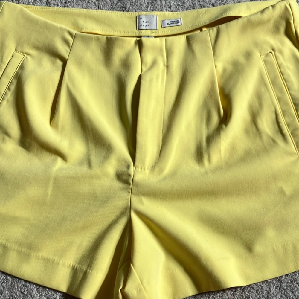 A New Day Yellow Stretch Shorts 16